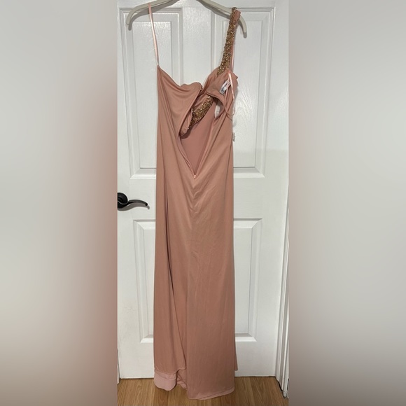 Mac Duggal High Slit Asymmetrical Dress - Picture 11 of 15